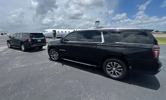 Luxury private chauffeur providing Miami airport transportation